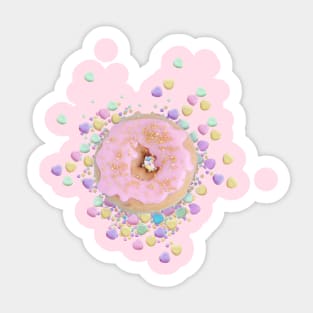 Sparkling Pink Donut Sticker